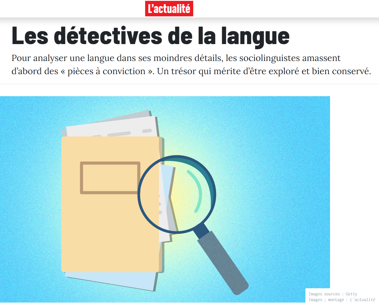 Les détectives de la langue