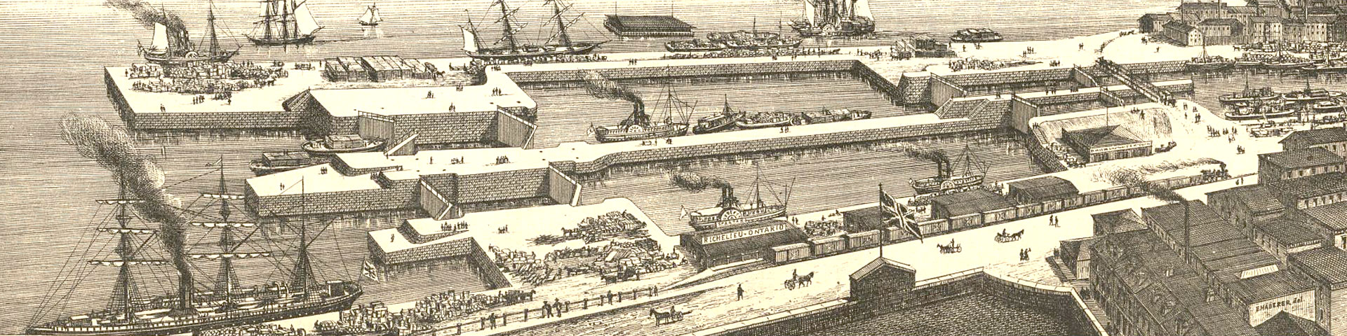 Travaux d'élargissement du canal en 1920